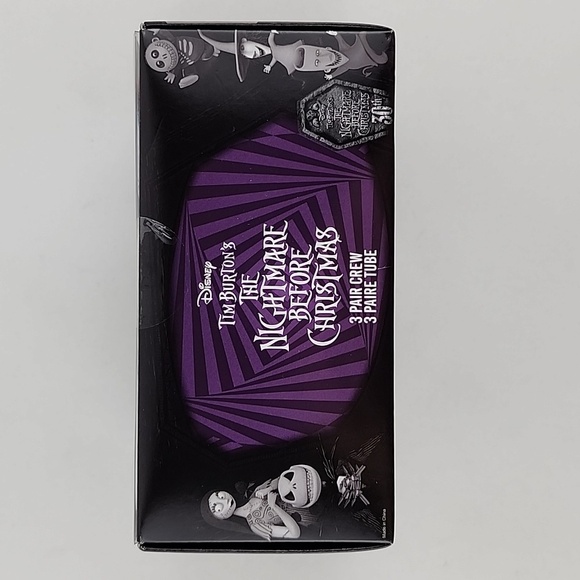 The Nightmare Before Christmas  Jack Skellington Men 3 Pair Crew Sock Size 10-13 - Picture 7 of 8